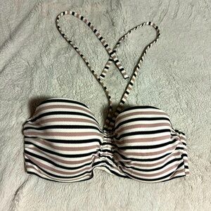 Pink white and black bikini top! Has metal under wire for support!